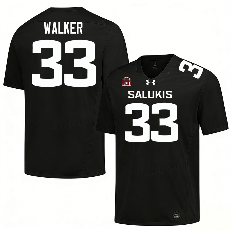 Southern Illinois Salukis #33 Shug Walker College Football Jerseys,Uniforms-Black